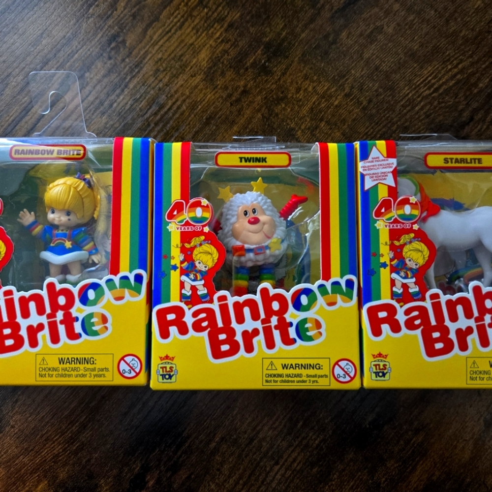 NIB 40 Years Anniversary Rainbow Brite Twink Starlite Set of 3 Figures